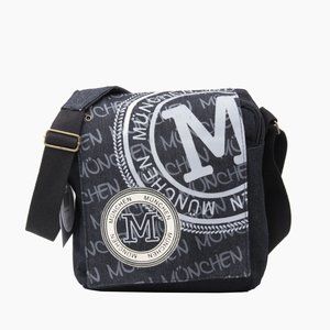 Robin Ruth BLUE Messenger Bag Crossbody Germany München Flap Bag Zippers NWT